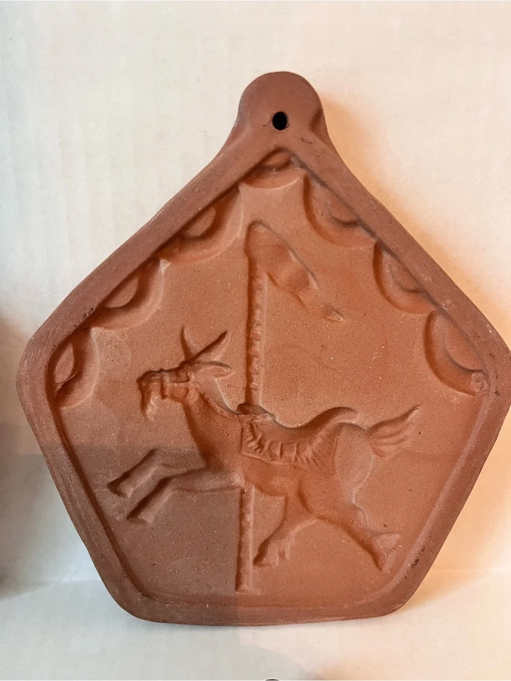 Vintage Terracotta Cookie Baking Stones /Molds Animals Fair Circus Set of 4